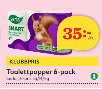 Hemköp Toalettpapper 6-pack erbjuda