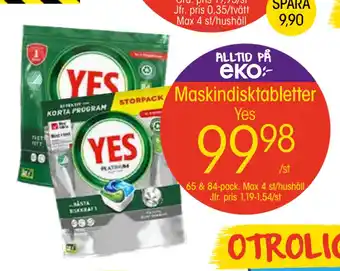 EKO Maskindisktabletter erbjuda