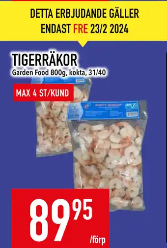Matdax TIGERRÄKOR erbjuda
