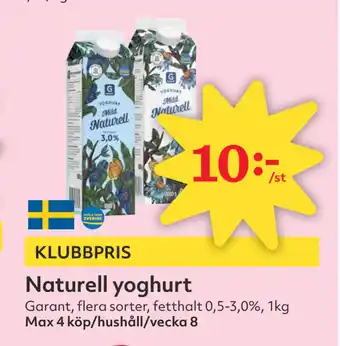 Hemköp Naturell yoghurt erbjuda