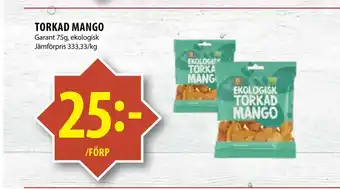 Matvärlden Tensta TORKAD MANGO erbjuda