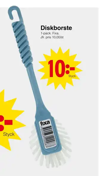 Matöppet Diskborste erbjuda