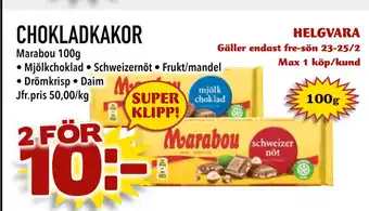 Nya Pulsen CHOKLADKAKOR erbjuda