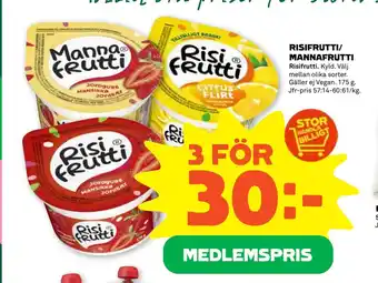Stora Coop RISIFRUTTI/ MANNAFRUTTI erbjuda