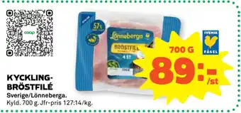 Stora Coop KYCKLINGBRÖSTFILÉ erbjuda