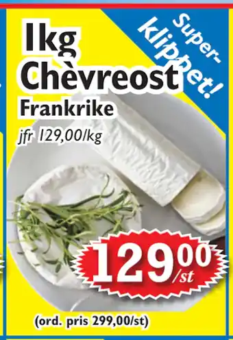 T-jarlen 1kg Chèvreost erbjuda