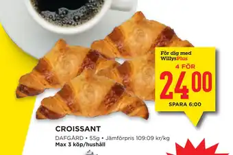 Willys CROISSANT erbjuda