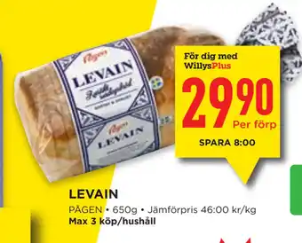 Willys LEVAIN erbjuda