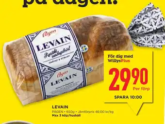 Willys Hemma LEVAIN erbjuda