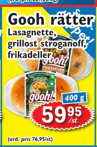 T-jarlen Gooh rätter erbjuda