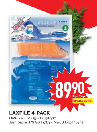 Willys Hemma LAXFILÉ 4-PACK erbjuda