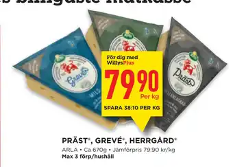 Willys PRÄST , GREVÉ , HERRGÅRD erbjuda