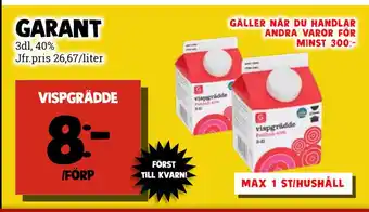 MatArket vispgrädde erbjuda