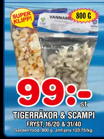 Nya Pulsen TIGERRÄKOR & SCAMPI erbjuda