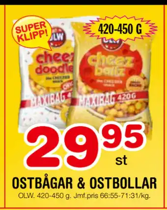 Nya Pulsen OSTBÅGAR & OSTBOLLAR erbjuda