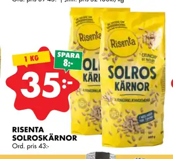 ÖoB RISENTA SOLROSKÄRNOR erbjuda