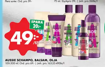 AUSSIE SCHAMPO, BALSAM, OLJA