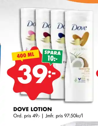 ÖoB DOVE LOTION erbjuda