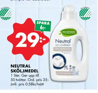 ÖoB NEUTRAL SKÖLJMEDEL erbjuda