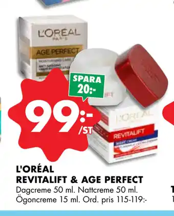 ÖoB L'ORÉAL REVITALIFT & AGE PERFECT erbjuda
