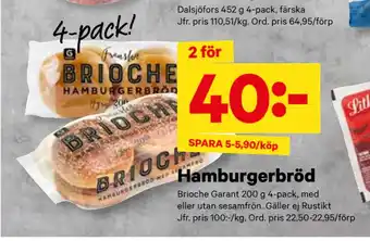 City Gross Hamburgerbröd erbjuda