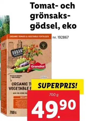 Lidl Tomat- och grönsaks-gödsel, eko erbjuda