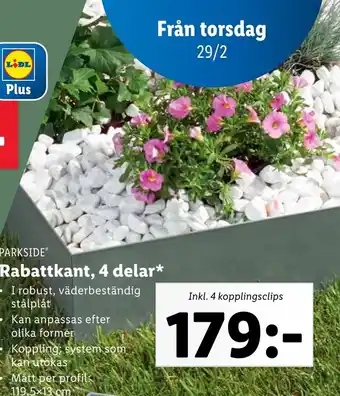 Lidl Rabattkant, 4 delar* erbjuda