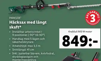 Lidl Häcksax med långt skaft* erbjuda