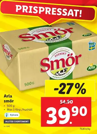 Lidl Arla smör erbjuda