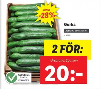Lidl Gurka erbjuda