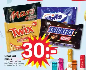 DollarStore Choklad minis erbjuda
