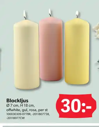 DollarStore Blockljus erbjuda
