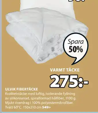 JYSK ULVIK FIBERTÄCKE erbjuda