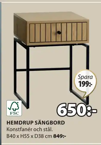 JYSK HEMDRUP SÄNGBORD erbjuda