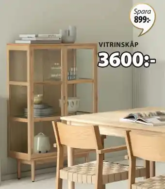 JYSK LANGELINIE VITRINSKÅP erbjuda