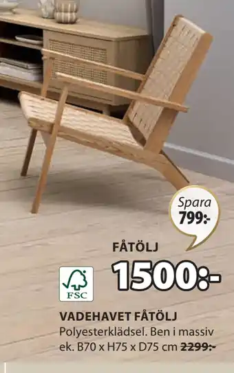 JYSK VADEHAVET FÅTÖLJ erbjuda