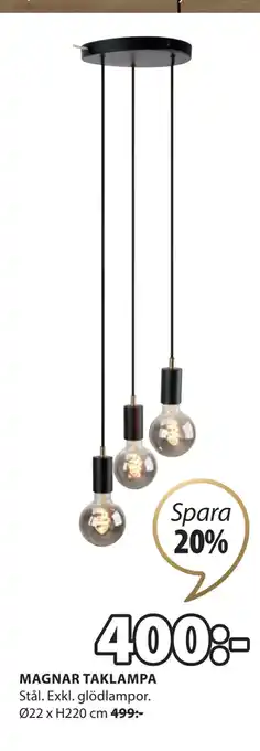 JYSK MAGNAR TAKLAMPA erbjuda