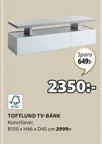 JYSK TOFTLUND TV-BÄNK erbjuda