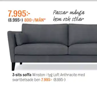 Mio 3-sits soffa erbjuda