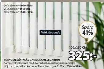 JYSK FERAGEN MÖRKLÄGGANDE LAMELLGARDIN erbjuda