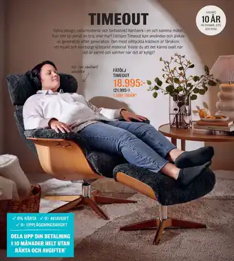 Mio FÅTÖLJ TIMEOUT erbjuda