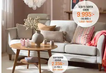 Mio 3-SITS SOFFA EDEN erbjuda