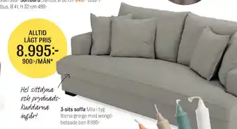 Mio 3-sits soffa erbjuda