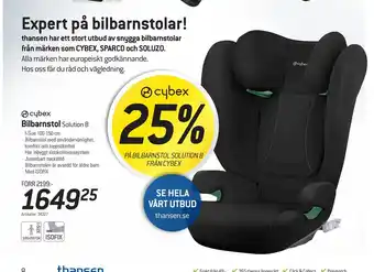 thansen Bilbarnstol erbjuda