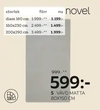 XXXLutz VÄVD MATTA 80X150 CM erbjuda