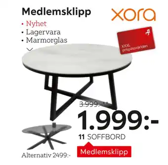 XXXLutz SOFFBORD erbjuda