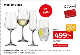 XXXLutz Glasset 24 delar Lucca erbjuda