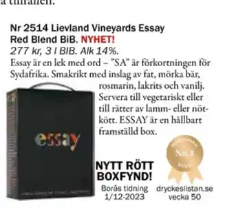 Coop Mersmak Gøl röd vin erbjuda