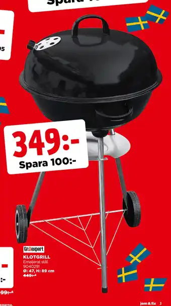 Jem&Fix KLOTGRILL erbjuda