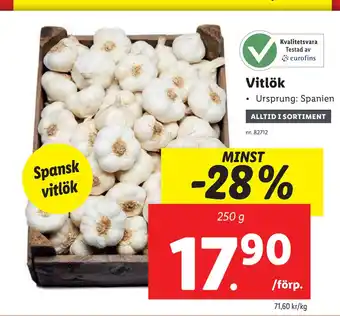 Lidl Vitlök erbjuda
